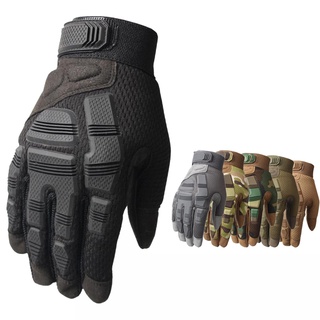 Guantes tácticos militares blindados guantes al aire libre Airsoft combate tiro guantes hombres dedo completo guantes de deporte