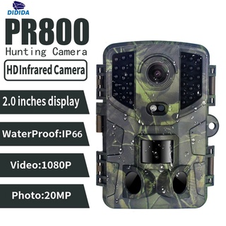didida PR800 Hunting Tail Camera 1080P HD IP66 Waterproof 32 Infrared Light Trail Camera for Wildlife Watching Deer Scouting didida