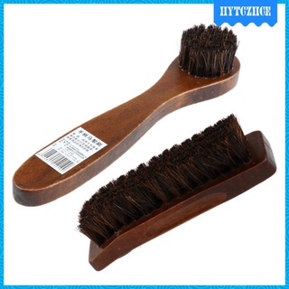 Hytczhce 2 piezas cepillo práctico Para limpiar zapatos/con mango De madera