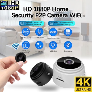 A9 Full HD 4K / 8MP WiFi Mini SPY Câmera escondida Wireless IP Camera CCTV -Sem Fio Bateria recarregável ELEGANCESS co