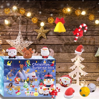 2021 navidad advent calendario días cuenta atrás 24pcs sensorial fidget juguetes conjunto de caja de regalo decoración de la habitación para niñas niños