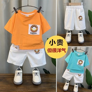 Niños trajes de verano 2021 nuevo bebé ropa de los niños guapo algodón puro T-shirt 2021