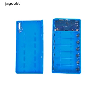 jageekt power bank shell caso 2a 6x18650 cargador diy caja kit batería placa sin batería co