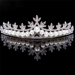 (arichbluehb) rhinestone tiara banda de pelo nupcial perla princesa prom corona diadema boda en venta