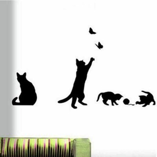 calcomanías de pared de arte de mariposa para gatos/calcomanías de vinilo extraíbles para hogar (3)