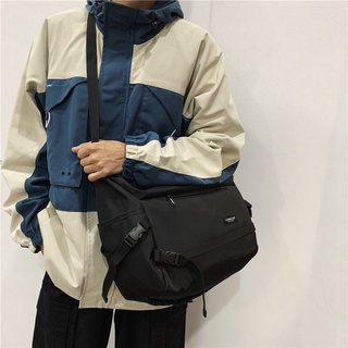 [en Stock] Ulzzang japonés coreano de la moda de Nylon de gran capacidad de los hombres de la eslinga bolsa de hombro bolso Crossbody bolso de mensajero para los hombres