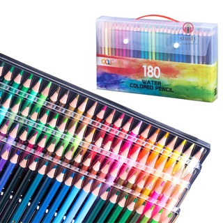 120/150/180/210 artista profesional lápices de acuarela set de lápices de colores solubles en agua para estudiantes de escuela adultos lápices de color suministros de arte para dibujar bocetos