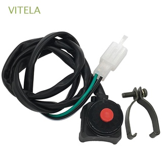 VITELA Durable Red Push Button Dirt Bike Stop Switch Motorcycle Kill Switch Motorcycle Parts Universal For 22mm Handlebar Mounted Dual Sport Engine Horn Starter/Multicolor