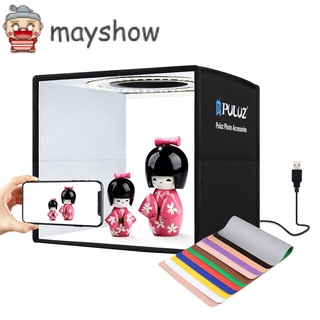 Mayshow 25cm Mini caja De Luz led plegable para fotografía Kits De disparo caja Portátil De caja De fotos estudio