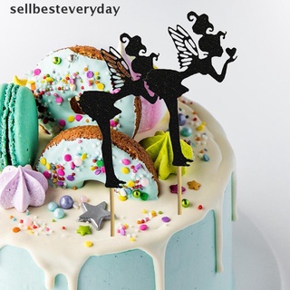 [sellbesteveryday] Decoración para tartas de ángel, diseño de hadas, purpurina, taza de papel, decoración para tartas, cupcakes