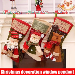 Santa Claus muñeco de nieve calcetines de navidad colgante decoración de caramelo bolsa de navidad presente colgante calcetín Santa Claus muñeco de nieve