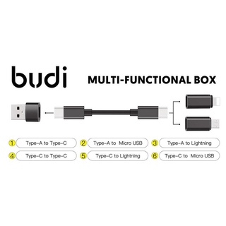 BUDI Multi-Función Adaptador Inteligente Tarjeta De Almacenamiento Cable De Datos USB Caja Para iPhone Huawei Xiaomi Samsung (7)