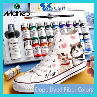 Marie's Dope-Teñido Fibra Colores Permanente Tela Pintura Conjunto 12/36 10ml/Tubo Textil Pinturas Acrílicas Para Ropa Lona Impermeable Pigmento (1)