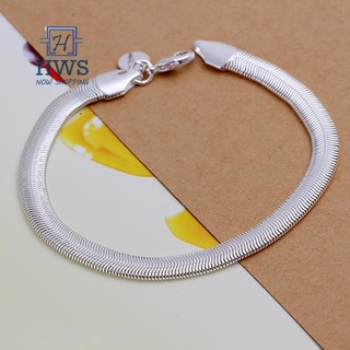 nueva joyería de moda de plata esterlina 925 plana suave jadoku pulsera para unisex hombre mujeres regalo (1)