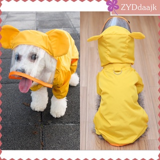 impermeable para perro, perro, bichon, ropa con capucha, funda de lluvia