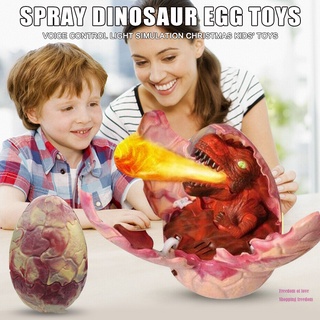 Control de voz luz simulación eclosión Spray dinosaurio huevo juguetes de navidad para niños niños