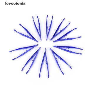 [loveoionia] 10 pinzas de primeros auxilios médicos desechables pinzas de plástico pequeñas pinzas azul gdrn
