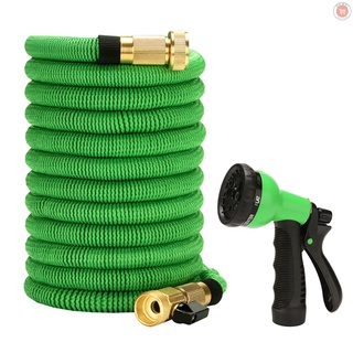 Pistola de agua de pulverización de jardín para coche con manguera expandible con 6 boquillas de función duradera Flexible manguera de agua (50 pies)