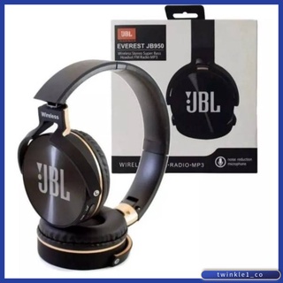 JBL Auriculares inalámbricos Bluetooth Radio FM MP3 Everest JB950 Sport Music Ready Stock Twinkle