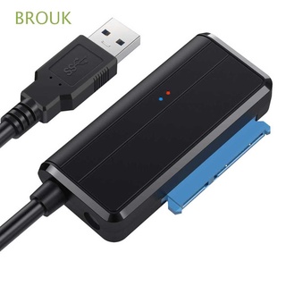 BROUK Practical USB 3.0 to SATA High-speed Easy Drive Cord HDD Adapter Cable SSD Durable for 2.5" 3.5" Inch Hard Disk Drive UASP Converter/Multicolor