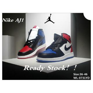 Nike Air Jordan AJ1 Nike zapatos de baloncesto Nike deporte zapatos Kasut Nike Unisex zapatos azul rojo