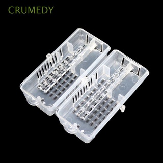 CRUMEDY 1/2/4 pcs Beekeeping Tools Porous Insect Equipment Queen Bee Cage PP Transparent Bee House Easy Use for Beekeeper High Quality Bee Transport Cages