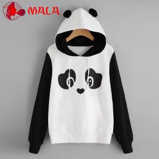 Sudadera con capucha de Panda para mujer/sudadera con capucha/jersey/Tops/blusa