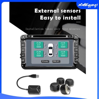 sistema de monitor de presión de neumáticos de aire 4 sensores externos para reproductor de coche android (8)