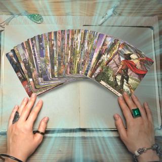 [Listo stock] 78 unids/Set Tarot patrón de bruja delicado papel de arte diario bruja 78 cartas Tarot para fiesta (4)