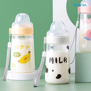 <NEWCAT> Botella de agua ecológica a prueba de polvo de plástico para alimentación de bebé botella de leche para dormitorio (9)