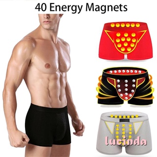 ♥Ez♥Bragas de boxeador suave transpirable para hombre, Sexy terapia magnética ropa interior pantalones cortos (1)