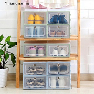 yijiangnanh transparente zapatos cajón caso apilable artículos caja de almacenamiento rack organizador caliente