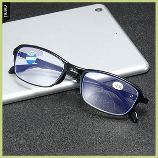 MERE + 1.0 ~ 4.0 Gafas De Presbicia Unisex Bifocales Lectura Plegables Portátil Anti-Azul Luz Moda Cerca De La Vista Lejos/Multicolor
