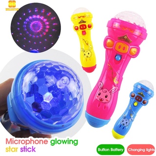 * Projection microphone flash microphone starry sky light stick light toy gjguio