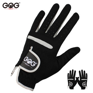 1 guante de golf para hombre mano izquierda mano derecha micro fibra suave transpirable guantes de golf hombres color negro marca gog