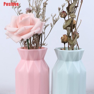 [positivo] florero de flores de plástico creativo nórdico decoración hogar imitación jarrón de cerámica (1)
