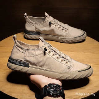 Los hombres de hielo de seda de la junta de zapatos de tela zapatos de verano nuevo de un solo Pedal de ocio transpirable zapatos deportivos perezoso zapatos Kasut (7)