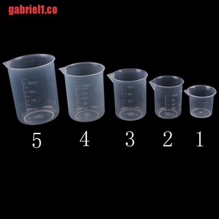 【gabriel1】2Pcs transparent kitchen laboratory plastic volumetric beaker
