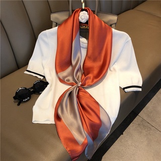Lisa Fashion bufanda 90x90cm seda sentir bufanda señora cuadrado bufanda omen impreso bufandas (5)