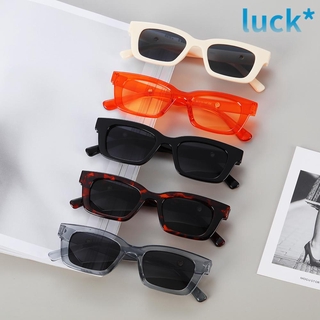 Lucky nueva moda rectángulo gafas de sol marco cuadrado señoras gafas Retro gafas de sol estilo moda gafas de conductor gafas de protección UV400 Vintage gafas de sol para las mujeres