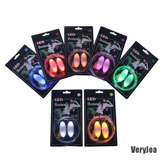 (VeryJoe) colorido LED Flash luz zapatos cordones fiesta Disco zapatos correa brillo StickShoelaces
