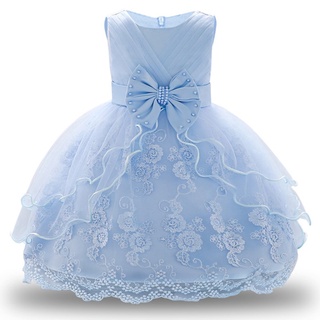 Vestido De Princesa Bebé 0-24M Niña Cumpleaños Encaje Fiesta De