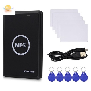 RFID NFC Copiadora Duplicador 125KHz Llave Fob Lector De Tarjetas Inteligentes Escritor 13.56MHz Programador Cifrado USB UID T5577 EM4305