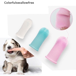colorfulswallowfree cepillo de dientes suave dedo para mascotas, perro, limpieza dental, cuidado de los dientes, cepillo de higiene, mascotas, gato belle
