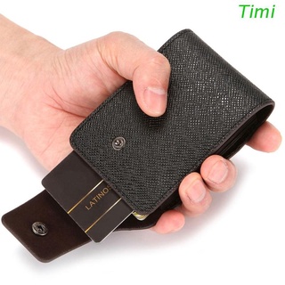 Timi cuero de la PU de negocios de identificación de la tarjeta de crédito titular de la tarjeta de crédito caso de bolsillo monedero organizador
