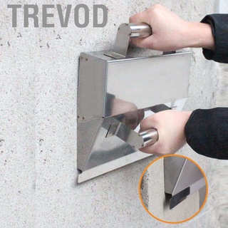 Trevod 【Fast delivery】Stainless steel Corner Trowel Plastering Skimming Hand Plaster Tiling Decoration Tools