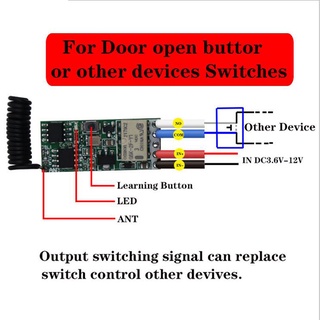 {FCC} 433mhz RF interruptor de Control remoto de Control Scooter inalámbrico 1CH receptor transmisor (3)