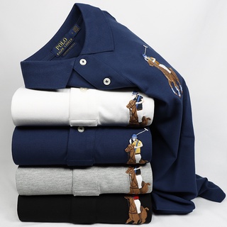 Camisa Polo Masculina Ralph Lauren Manga corta de algodón Grande color caballo solapa