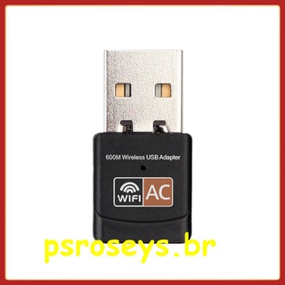 Mini Adaptador inalámbrico psroseys888 Ac600M Mini 600mbps 2.4g/5g/Adaptador Usb inalámbrico wifi