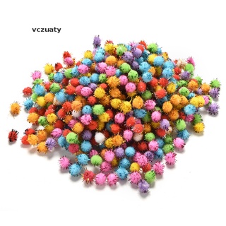 vczuaty 1000 piezas de 10 mm de color mezclado esponjoso diy suave poms para niños manualidades en forma redonda co